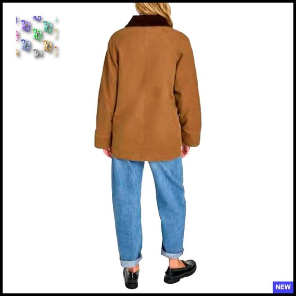 Cotton Barn Jacket Classic Utility Chic Lightweight Layer Transitional Weather - Picture 4 of 6